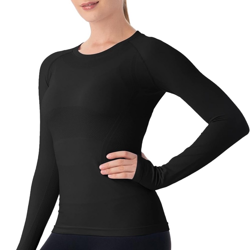Women's Black Long Sleeve Top